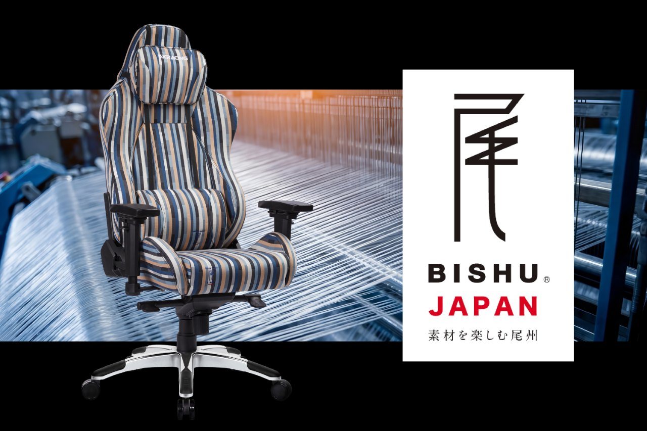 AKRacing BISHUと尾州の織物工場をあしらった公式イメージ