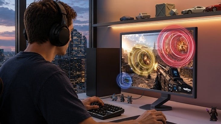 LG 25G590B-Bでゲームをプレイしている様子のイメージ画像